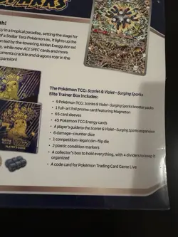 Pokemon S&V Surging Sparks Elite Trainer Box (ETB) - New, Factory Sealed - Image 4