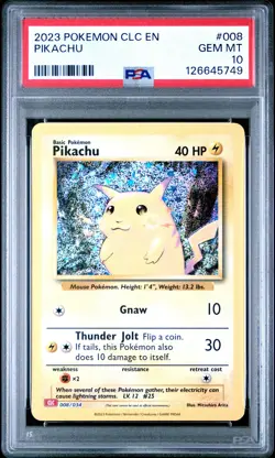5749 Pikachu 2023 Pokemon Classic Charizard & Ho Oh ex Deck #8 PSA 10 - Image 1