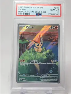 VICTINI 2025 POKEMON S&V BSP ILLUSTRATION COLLECTION #208 PSA 10 Q5859 - Image 1