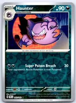 Pokemon TCG Temporal Forces Reverse Holo Haunter 103/162 Common - Image 1