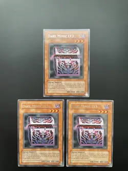Yugioh Dark Mimic LV3 SOD-EN010 Unlimited Edition Rare MP/HP X3 - Image 1