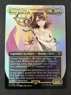 MTG Commander: FINAL FANTASY #208 Yuna, Grand Summoner (Borderless) FOIL NM - Image 1