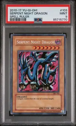 Yugioh Spell Ruler Serpent Night Dragon SRL-103 PSA 9 - Image 1