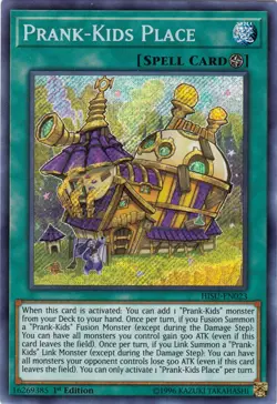 Yugioh! LP Prank-Kids Place - HISU-EN023 - Secret Rare - 1st Edition Lightly Pla - Image 1