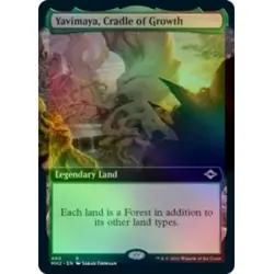 FOIL YAVIMAYA, CRADLE OF GROWTH (EXTENDED ART) Modern Horizons 2 Magic MTG CARD - Image 1
