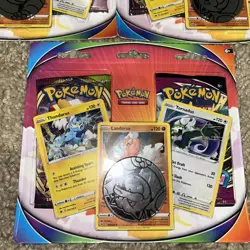 (3x) Pokemon Tornadus Thundurus Landorus Cards with 2 Booster Packs & Coin - Image 2
