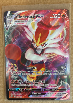 Cinderace VMax - Rebel Clash #036/192 Rare Holo 2020 Pokemon Trading Card. - Image 1