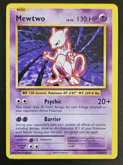 Mewtwo 51/108 Pokemon Evolutions XY Non Holo Rare Card LP - Image 1