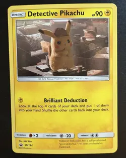 Detective Pikachu SM194 Pokemon Sun & Moon Promo Holo Rare Card VLP - Image 1