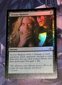 MTG *FOIL* Guilds Of Ravnica Common VICIOUS RUMOURS NM - Image 1