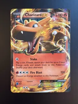 Charizard EX 11/106 Pokemon Flashfire XY Ultra Rare Card MP - Image 1