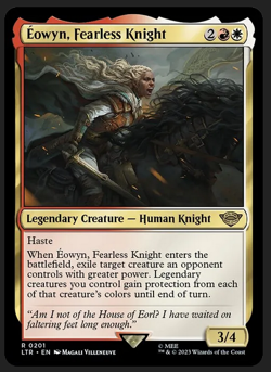 Eowyn Fearless Knight NM/M Lord of the Rings MTG Magic Card - Image 1