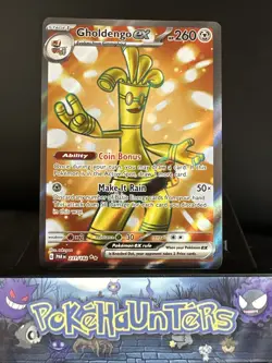 Pokemon Card Gholdengo EX 231/182 Paradox Rift Full Art Holo Rare Near Mint - Image 1