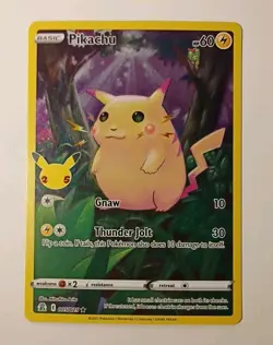 Pokemon TCG Celebrations Pikachu Holo Rare Card 005/025 25th Anniversary NM #2 - Image 2