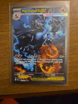 Mega Charizard x Ex 125/094 SR Full Art Pokemon Card English Mint Condition - Image 1