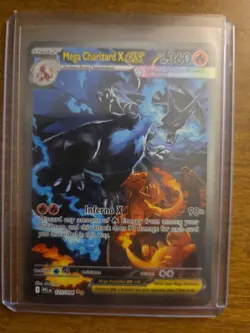 Mega Charizard x Ex 125/094 SR Full Art Pokemon Card English Mint Condition - Image 2