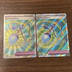 Sacred Charm 122/094 NM Full Art Pokemon Card Phantasmal Flames Lot Of 2 - Image 1