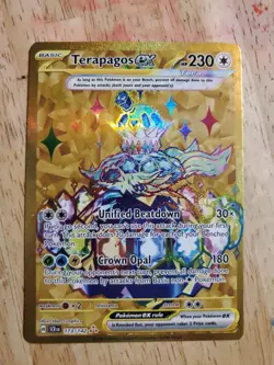 Pokemon Stellar Crown TCG Terapagos EX 173/142 Hyper Rare - Image 1