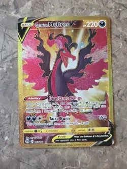 Galarian Moltres V Secret Rare Gold 183/172 Swsh09: Brilliant Stars Pokemon Card - Image 1