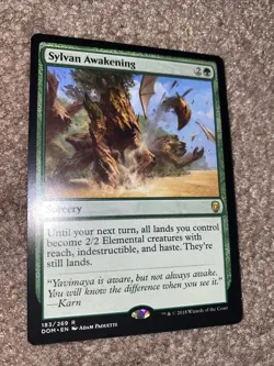 Sylvan Awakening Dominaria NM Green Rare MAGIC THE GATHERING MTG CARD - Image 3