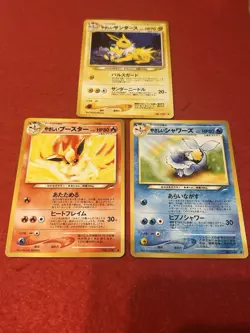 Pokemon Card Light Jolteon No.135 & Light Flareon No.136& Light Vaporeon No.134 - Image 1