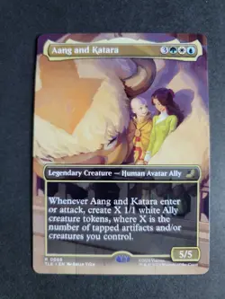 Aang and Katara (Borderless) Rare MTG Avatar Eternal - Image 1
