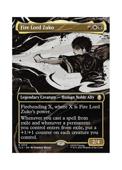 Magic the Gathering MTG TLA Fire Lord Zuko 315 Regular Near Mint - Image 1