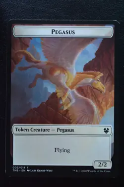 MTG PEGASUS // SHARK TOKEN Theros: Beyond Death Collectors LP Played - Image 1