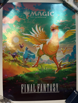Magic The Gathering Final Fantasy Chocobo Foil Promo Poster - New! - Image 1