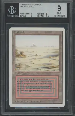 BADLANDS Revised Rare Reserved List BGS 9 Q+ MTG [Nostalgium] - Image 1