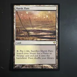 Magic The Gathering MTG Marsh Flats Zendikar Regular Lightly Played - Image 1