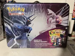 Pokemon 2022 Fall Collector’s Chest Lunch Box Tin New Sealed Dialga & Palkia - Image 1