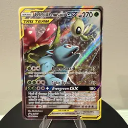 Celebi & Venusaur GX SM167 Sun & Moon Tag Team Black Star Promo Pokemon Holo NM - Image 1