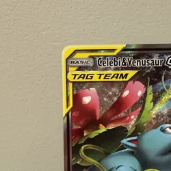 Celebi & Venusaur GX SM167 Sun & Moon Tag Team Black Star Promo Pokemon Holo NM - Image 2