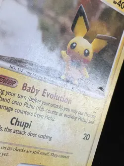 Pichu 93/123 Common English Pokemon Mysterious Treasures HP - Image 3