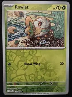 Rowlet 013/197 S&V Obsidian Flames Reverse Holo Pokemon TradingCardGame 2023 NM - Image 1