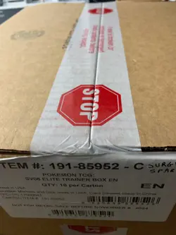 Pokemon SV08 TCG SV Surging Sparks ETB Elite Trainer 10 Box Factory Sealed Case - Image 2