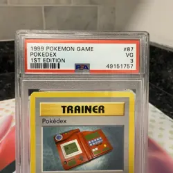1999 Pokemon Game Base Set 1st Edition #87 Pokedex PSA 3 VG - Shadowless 4 Dates - Image 2