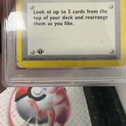 1999 Pokemon Game Base Set 1st Edition #87 Pokedex PSA 3 VG - Shadowless 4 Dates - Image 4