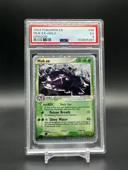 Pokemon EX Dragon 96 Muk EX Holo PSA 6 - Image 1