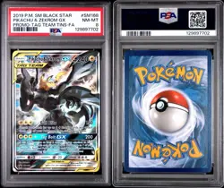 Pokemon Pikachu & Zekrom Tag Team GX SM168 Alternate Full Art Holo PSA 8 - Image 2
