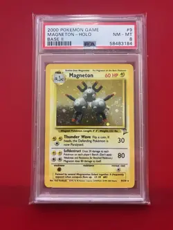 PSA 8 Magneton Holo 9/130 | Base Set 2 2000 | Pokemon TCG Card - Image 1