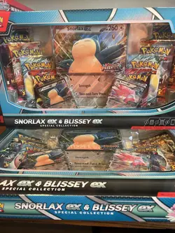 Pokemon, LOT OF 2 Trading Card Game Snorlax ex and Blissey ex Special Collection - Image 1
