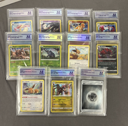 Bulk Lot Of 11 Pokemon Slabs Graded 8 Near Mint cards Crown Grading CCG 8 - Image 1