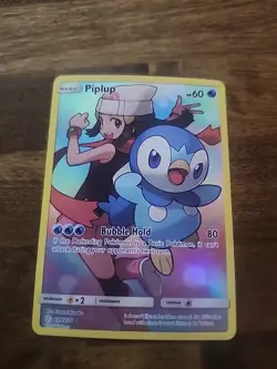 Pokemon Card Piplup Secret Rare 239/236 SM Cosmic Eclipse - Image 2