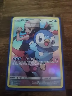 Pokemon Card Piplup Secret Rare 239/236 SM Cosmic Eclipse - Image 3