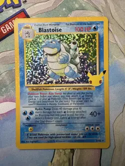 Pokemon TCG Celebrations Blastoise Holo Rare Card 2/102 Classic Collection NM - Image 2