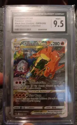 GCG 9.5 CHARIZARD VSTAR SWSH262 BLACK STAR PROMO POKEMON 🔥 - Image 4