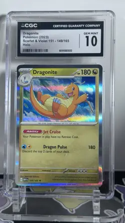 Dragonite 149/165 Pokemon Card 151 Holo CGC 10 - Image 1
