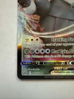 Pokemon TCG Aggron VMAX Holo Ultra Rare Card Brilliant Stars 097/172 Jd - Image 5